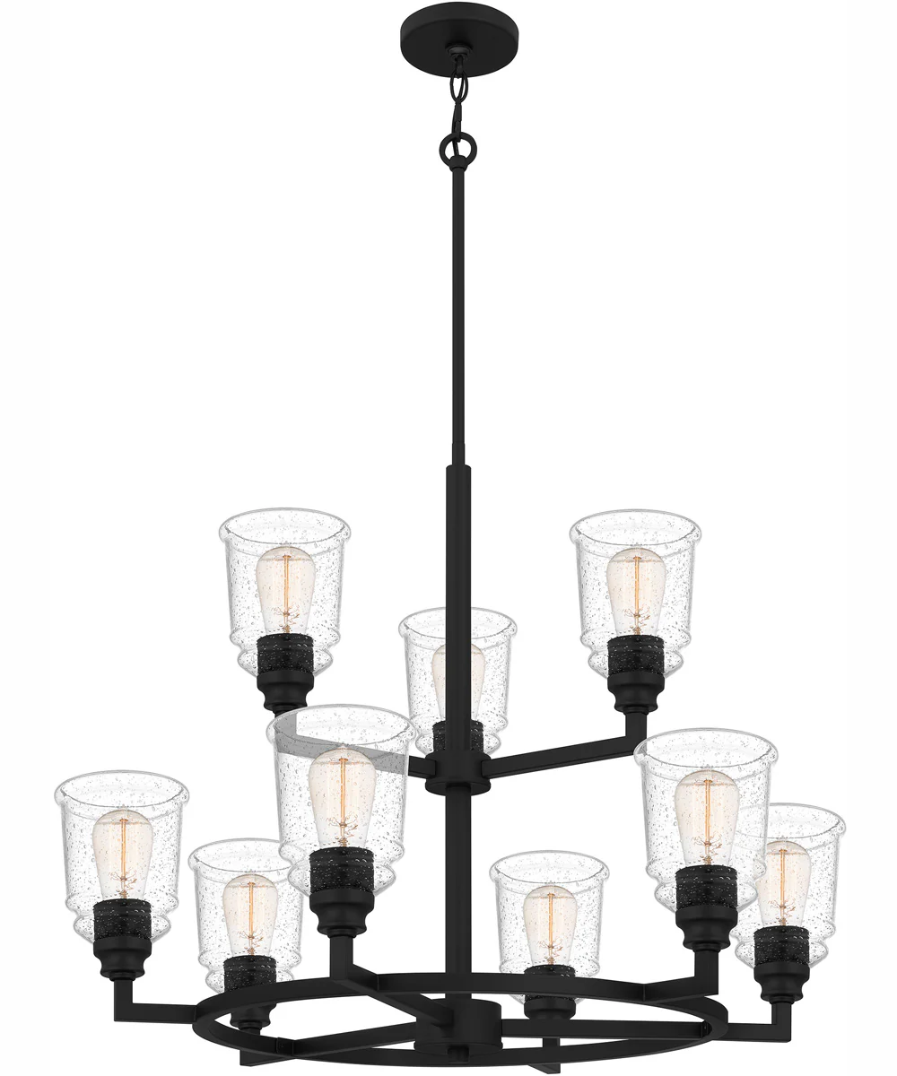 McIntire 9-light Chandelier Matte Black - Image 2