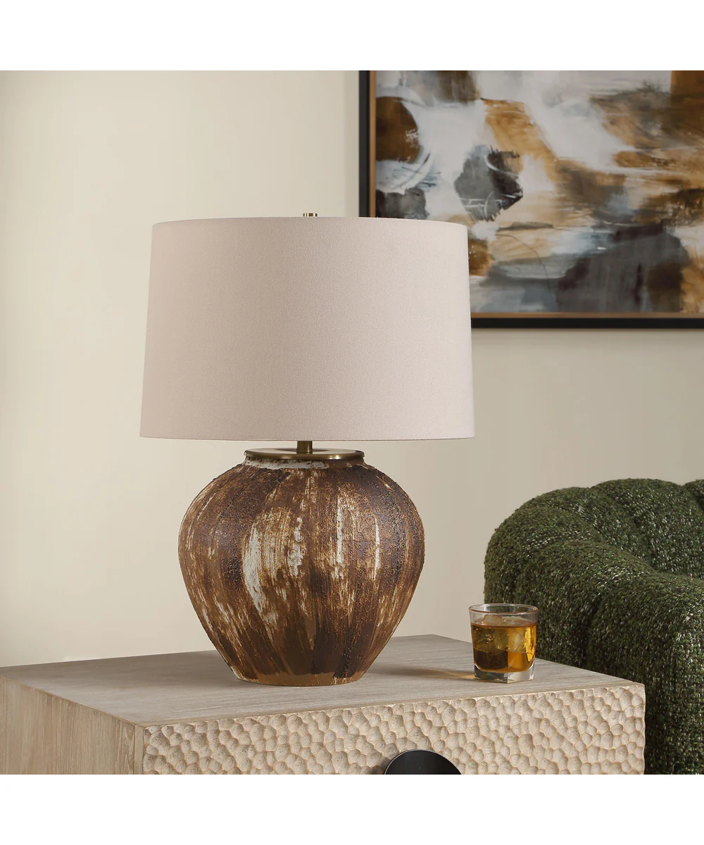 McKinley Textured Brown Table Lamp - Image 3