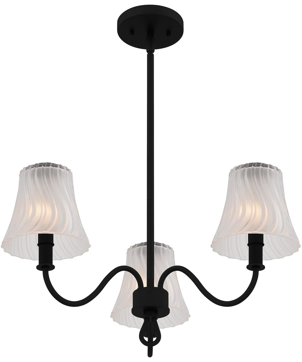 McKinney 3-light Chandelier Matte Black - Image 4