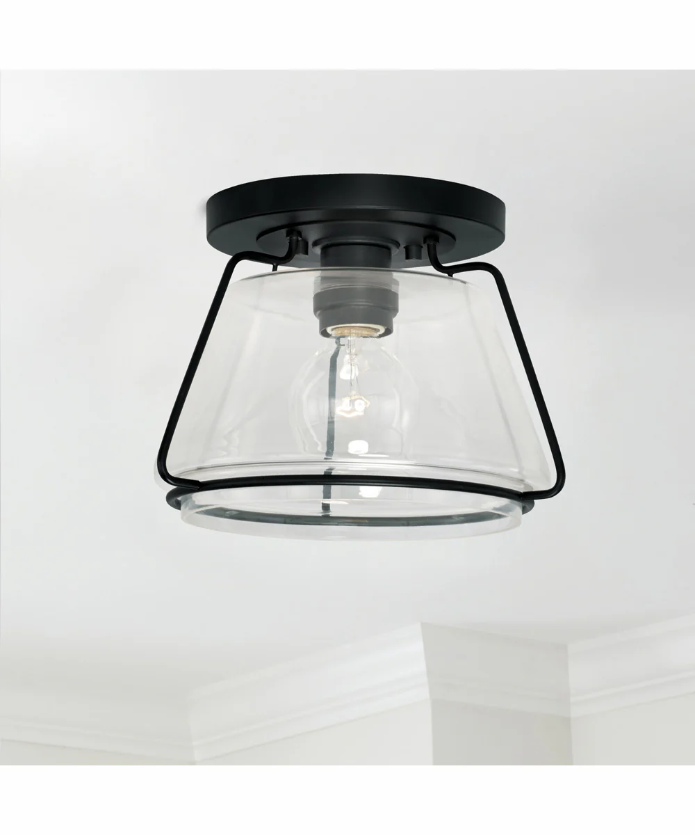 McLane 1-Light Flush Mount Matte Black - Image 2