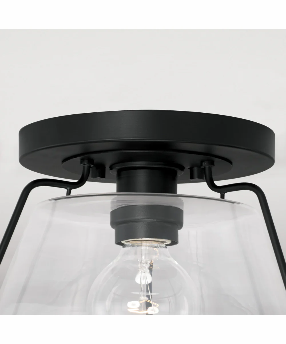 McLane 1-Light Flush Mount Matte Black - Image 5