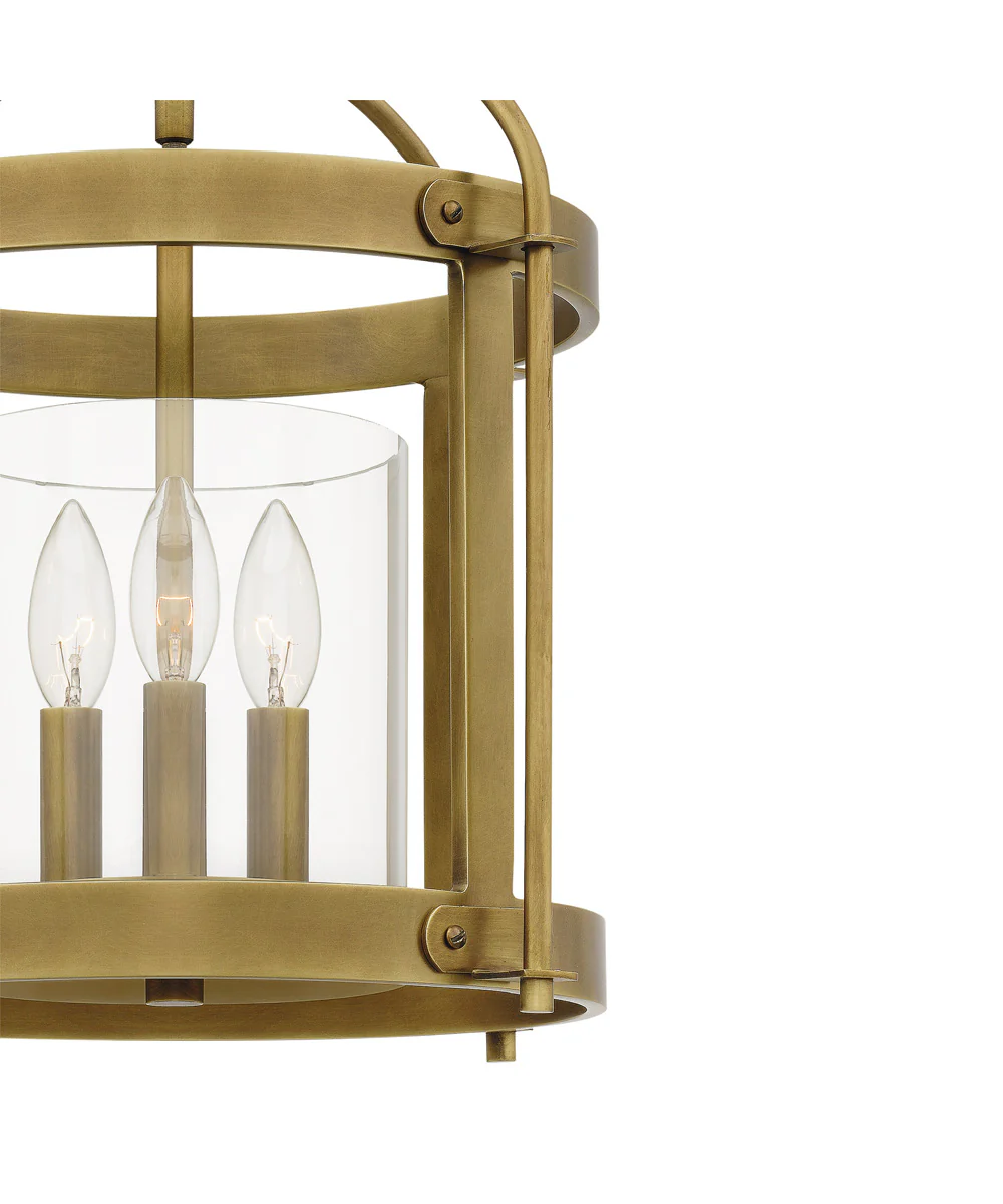 McPherson 3-light Semi Flush Mount Weathered Brass - Image 6