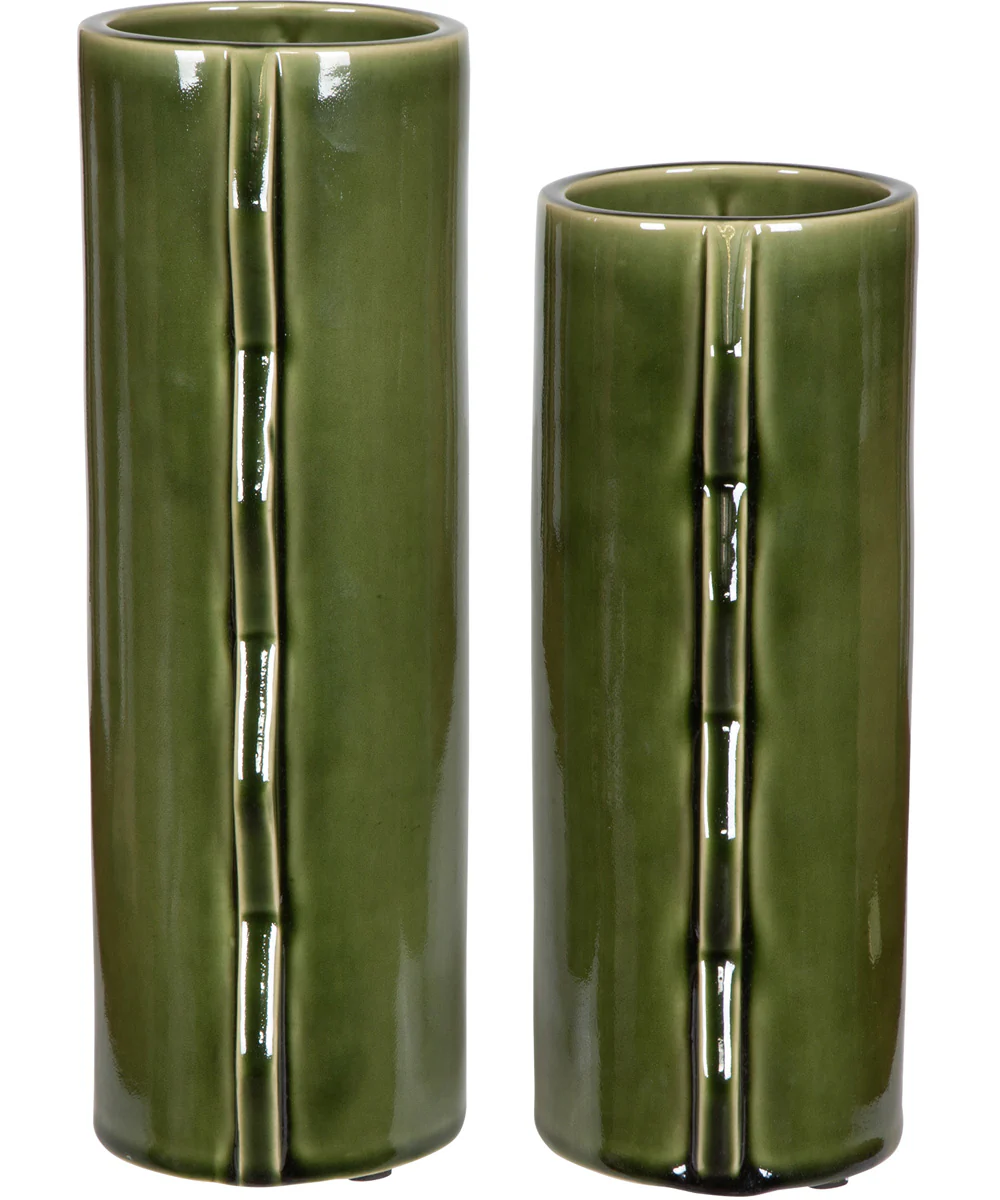 Meander Green Vases, Set of 2 - Image 4