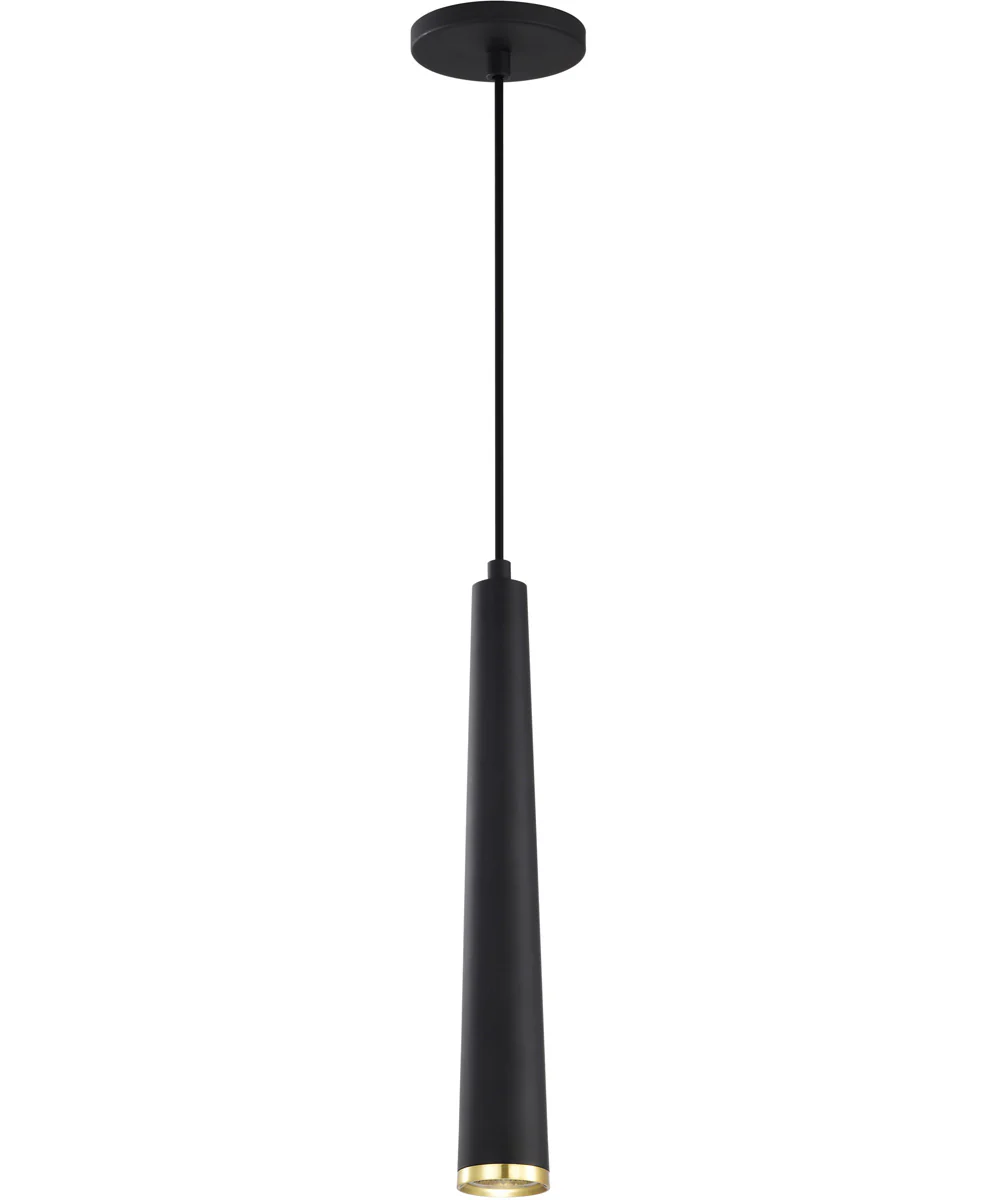 Melrose Pendant Matte Black / Brushed Brass