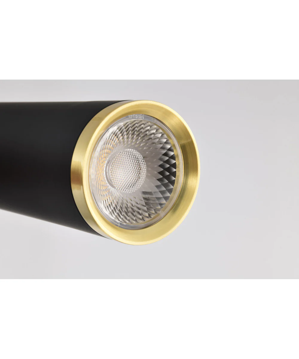 Melrose Pendant Matte Black / Brushed Brass - Image 10