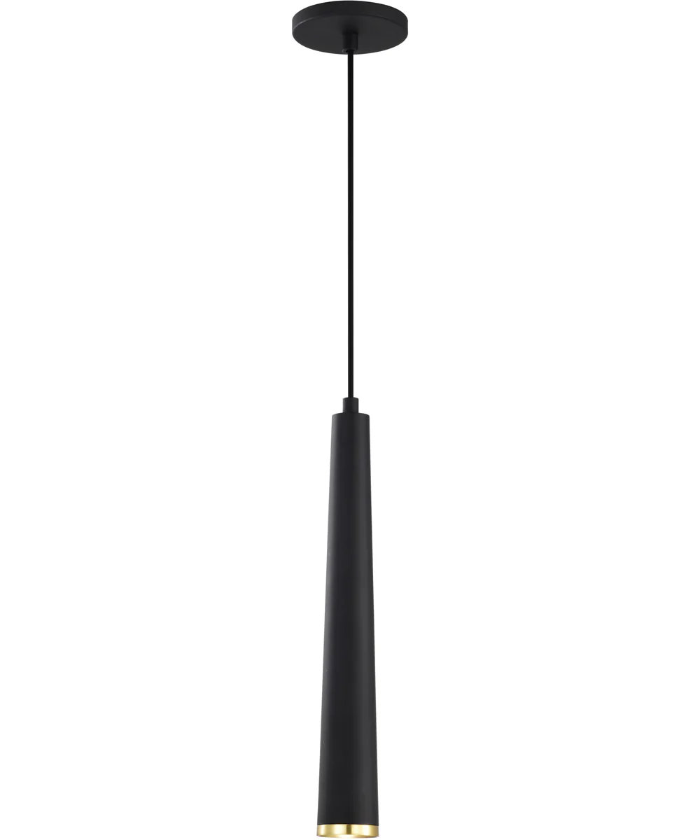 Melrose Pendant Matte Black / Brushed Brass - Image 3