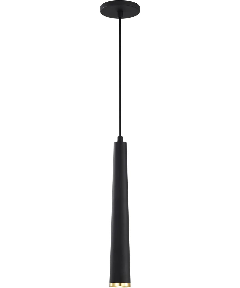 Melrose Pendant Matte Black / Brushed Brass - Image 4