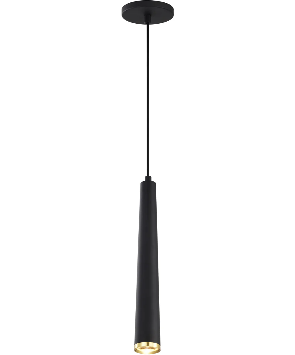 Melrose Pendant Matte Black / Brushed Brass - Image 6