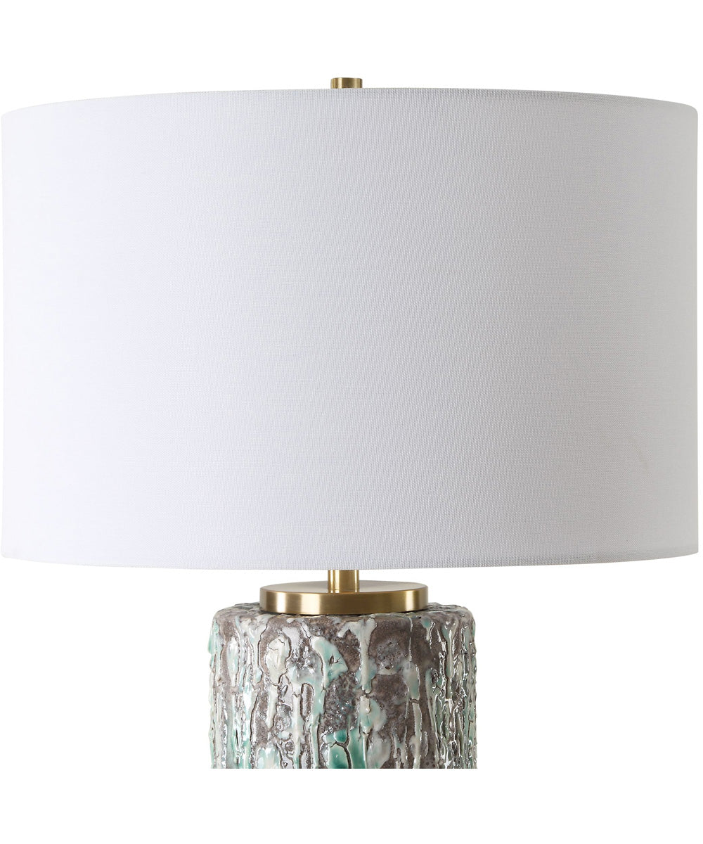 Meltdown Ivory Teal Table Lamp - Image 5