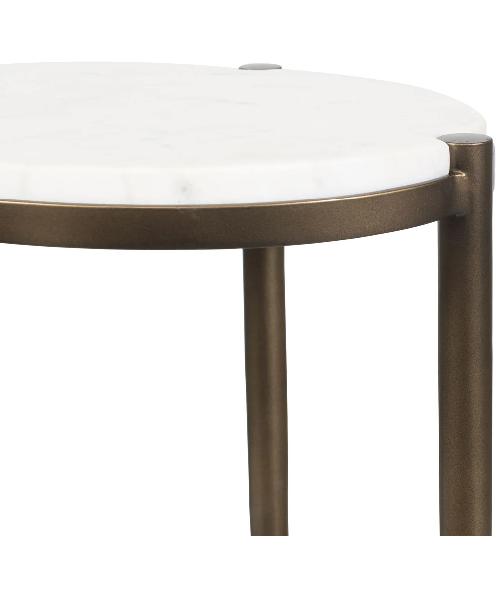 Mercier Round Marble Accent Table - Image 4