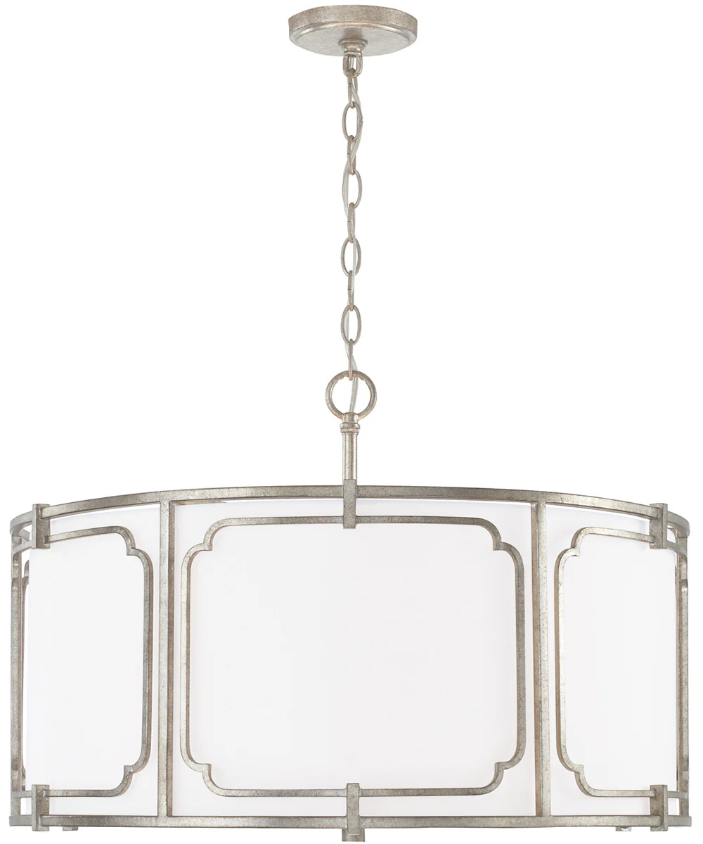 Merrick 4-Light Pendant Antique Silver