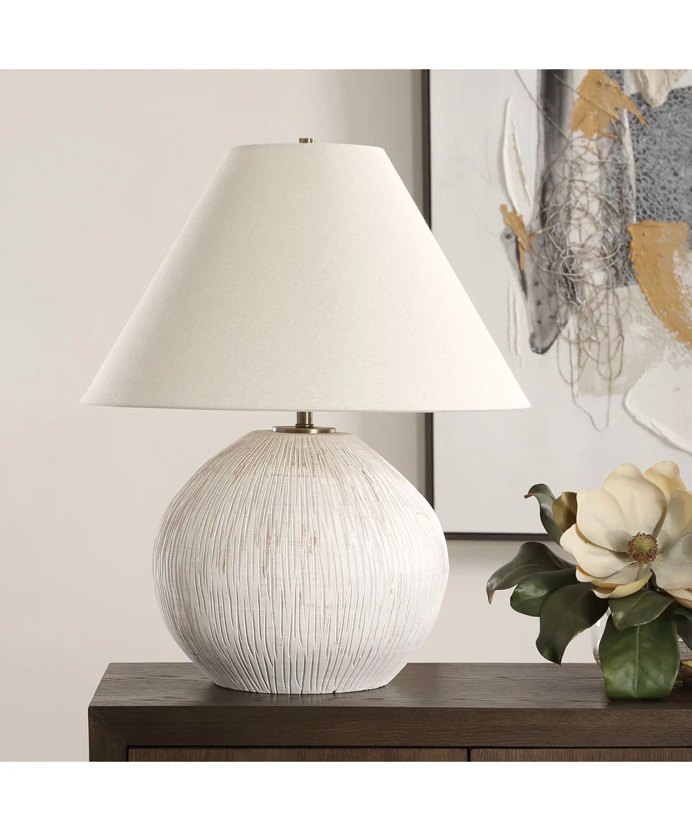 Meryl Aged White Table Lamp - Image 2
