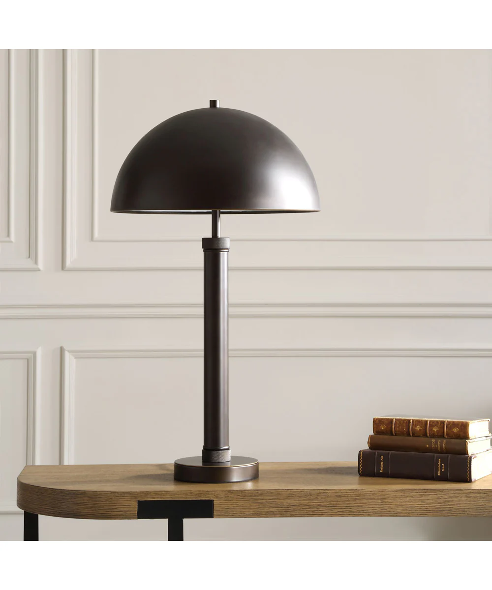 Metal Table Lamp with Metal Dome Shade - Image 3