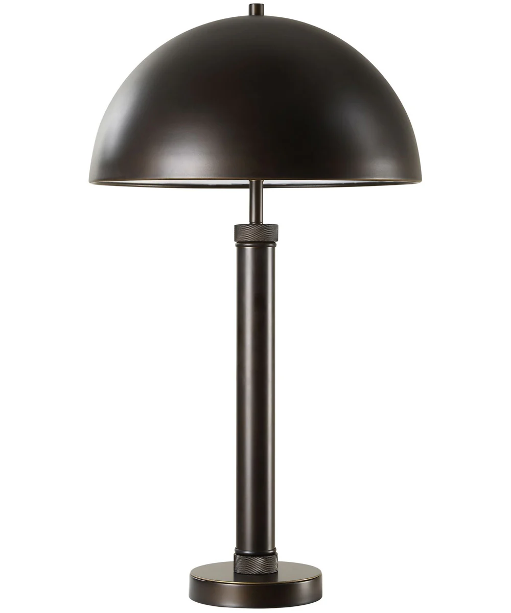 Metal Table Lamp with Metal Dome Shade - Image 4