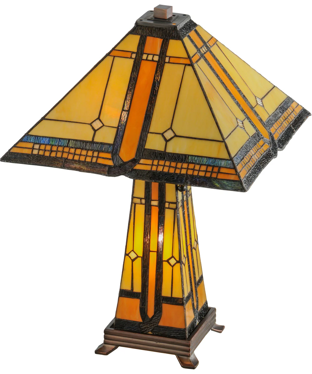 25"H Sierra Prairie Mission  Tiffany Table Lamp - Image 5