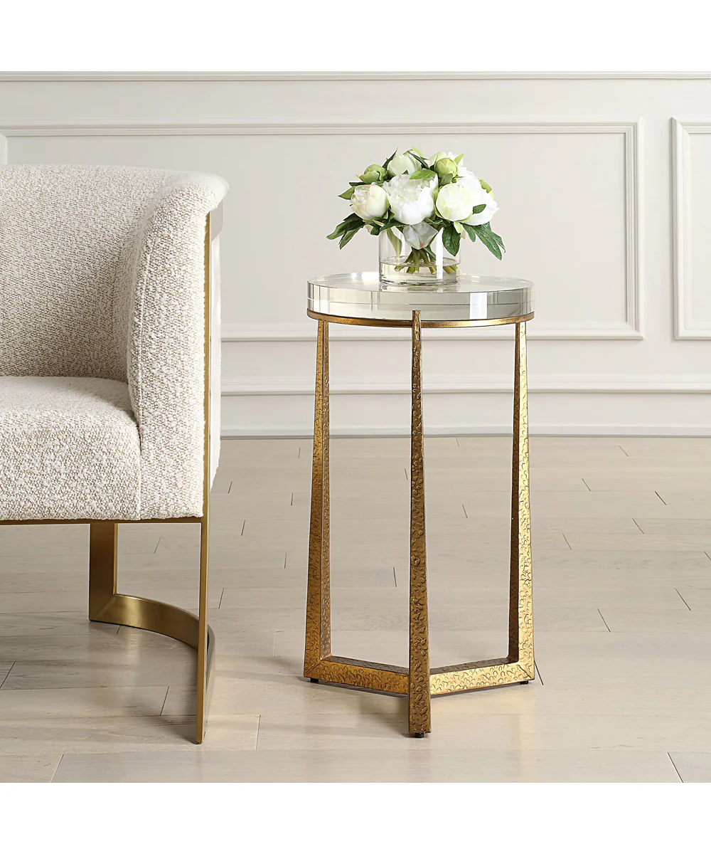 Midas Antique Gold Accent Table - Image 3