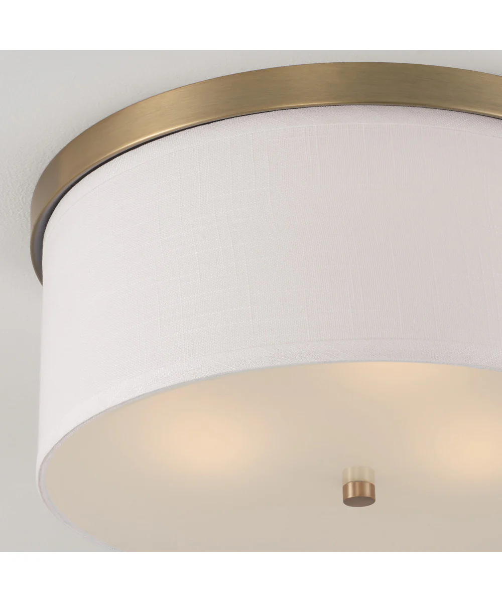 Midtown 3-Light Flush Mount Aged Brass - Image 4