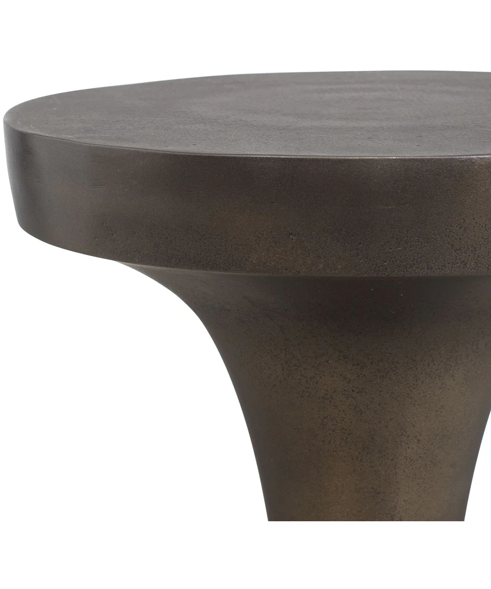 Miko Indoor-Outdoor Bronze Drink Table - Image 2