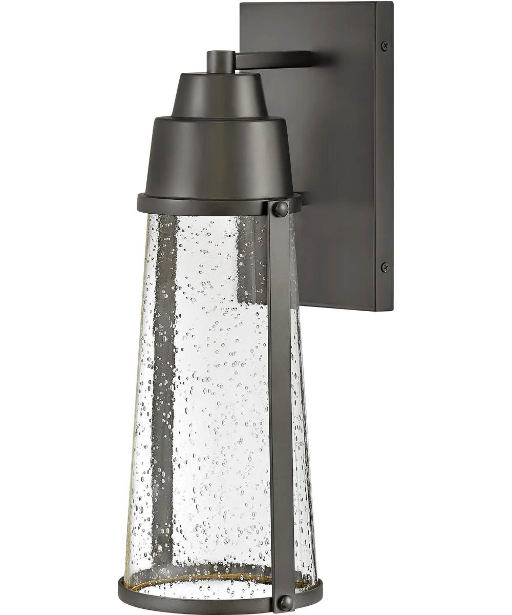 Miles Coastal Elements 1-Light Medium Outdoor Wall Mount Lantern in Black