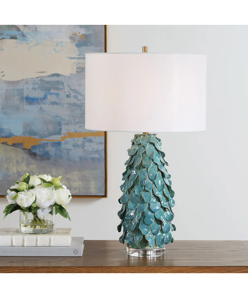 Mina Teal Blue Table Lamp - Image 2