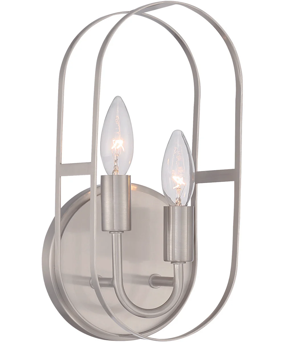 Mindful 2-Light Wall Sconce Brushed Polished Nickel - Image 2