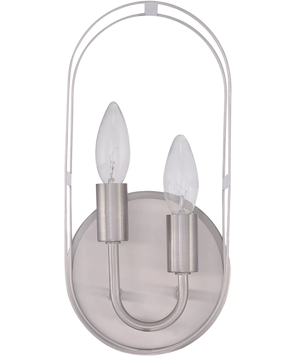 Mindful 2-Light Wall Sconce Brushed Polished Nickel - Image 3