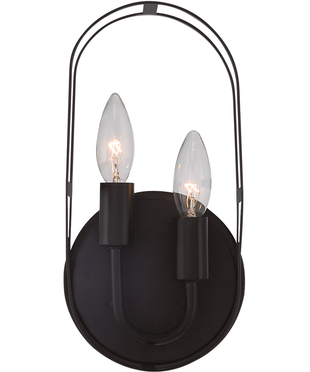 Mindful 2-Light Wall Sconce Flat Black - Image 4