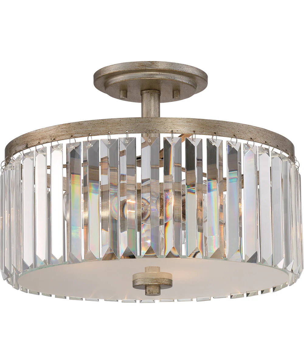 Mirage Medium 3-light Semi Flush Mount Vintage Gold - Image 2