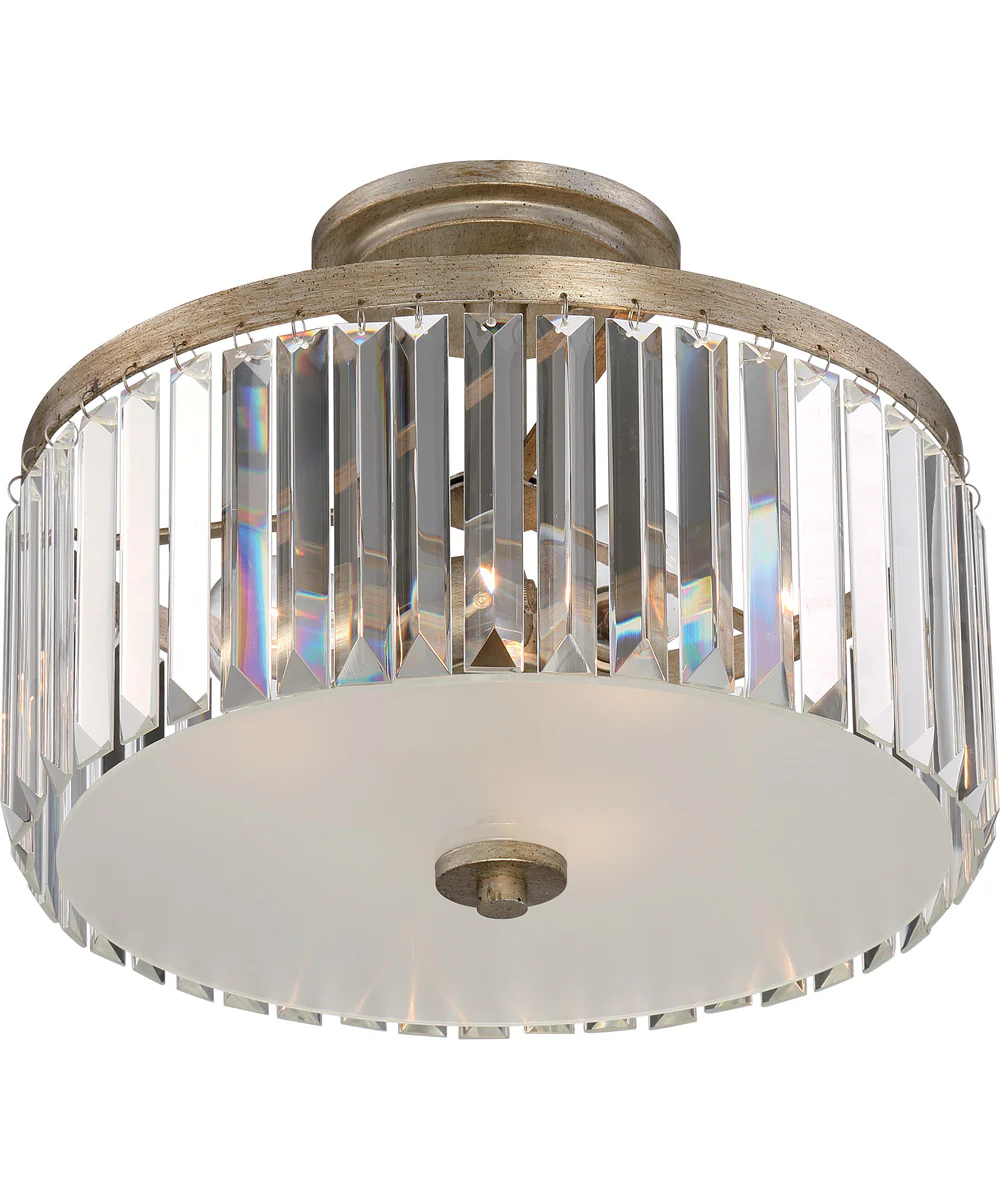 Mirage Medium 3-light Semi Flush Mount Vintage Gold - Image 4