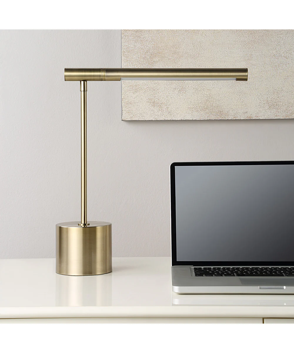 Modern Desk Lamp in Antique Brass with Horizontal Arm - Image 4