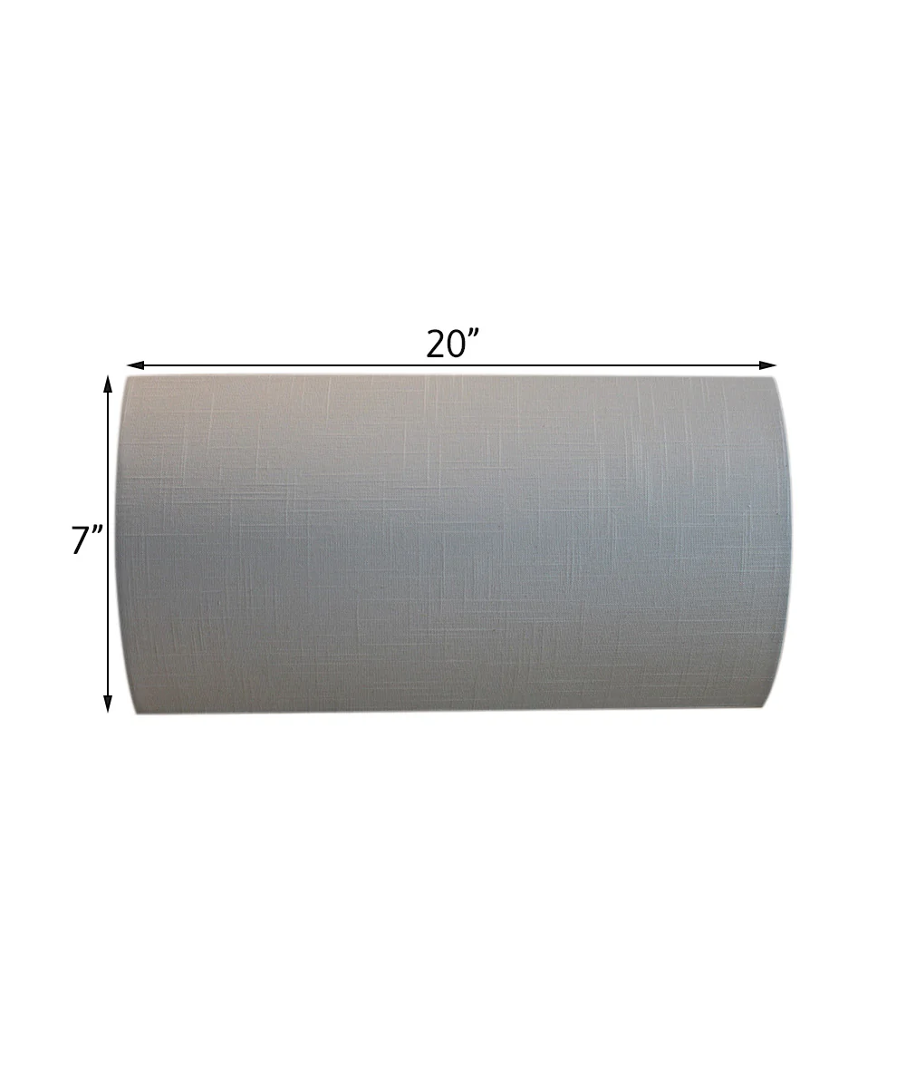 Moderne Vanity Light Cover Conversion Kit, 20"W White Textured Fabric Shade - DIY Upgrades Hollywood Lights (No Wiring) - Image 6