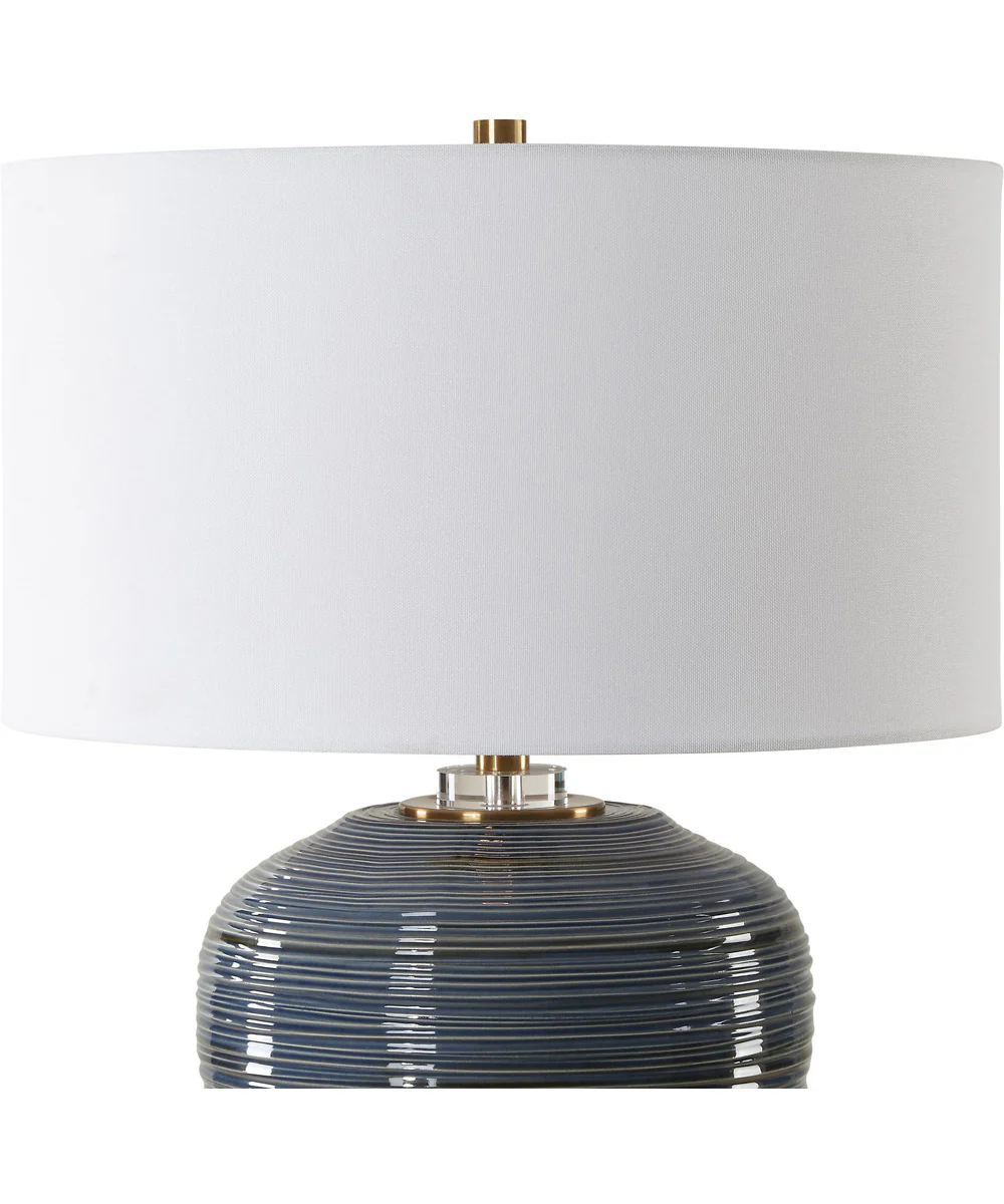 Moher Glossy Blue Table Lamp - Image 5