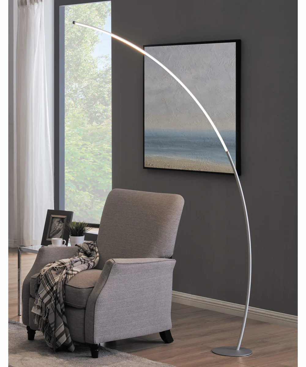 Monita 1-Light Led Arch Lamp Silver - Image 2