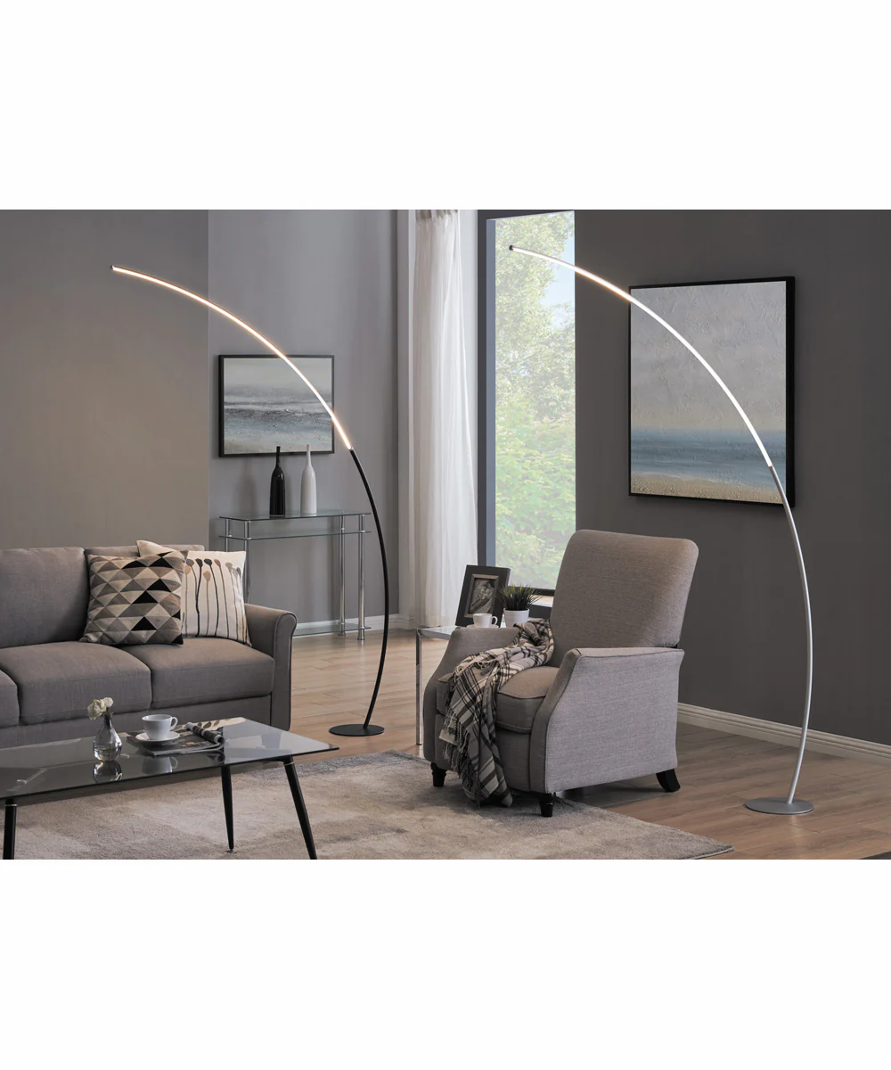 Monita 1-Light Led Arch Lamp Silver - Image 4