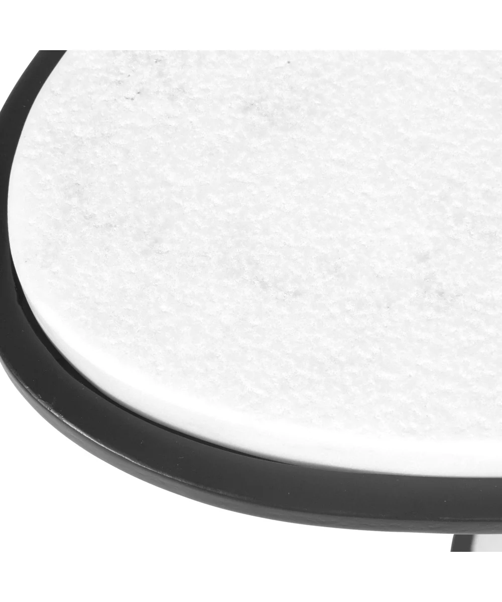Morro White Marble Side Table - Image 2