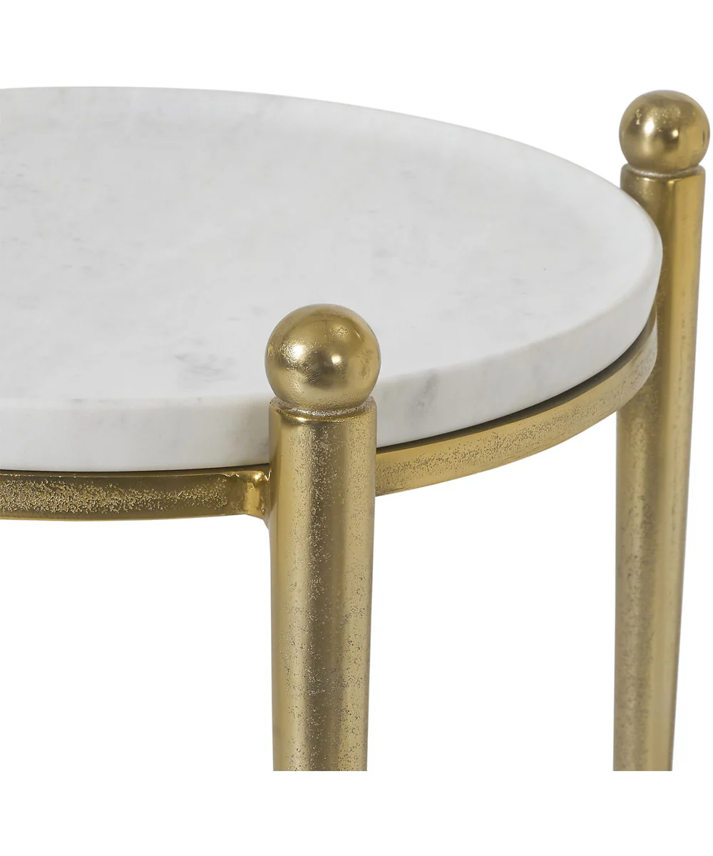Nahunta Antique Brass Accent Table - Image 4