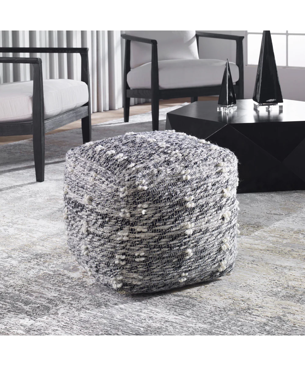 Narol Gray Pouf - Image 2