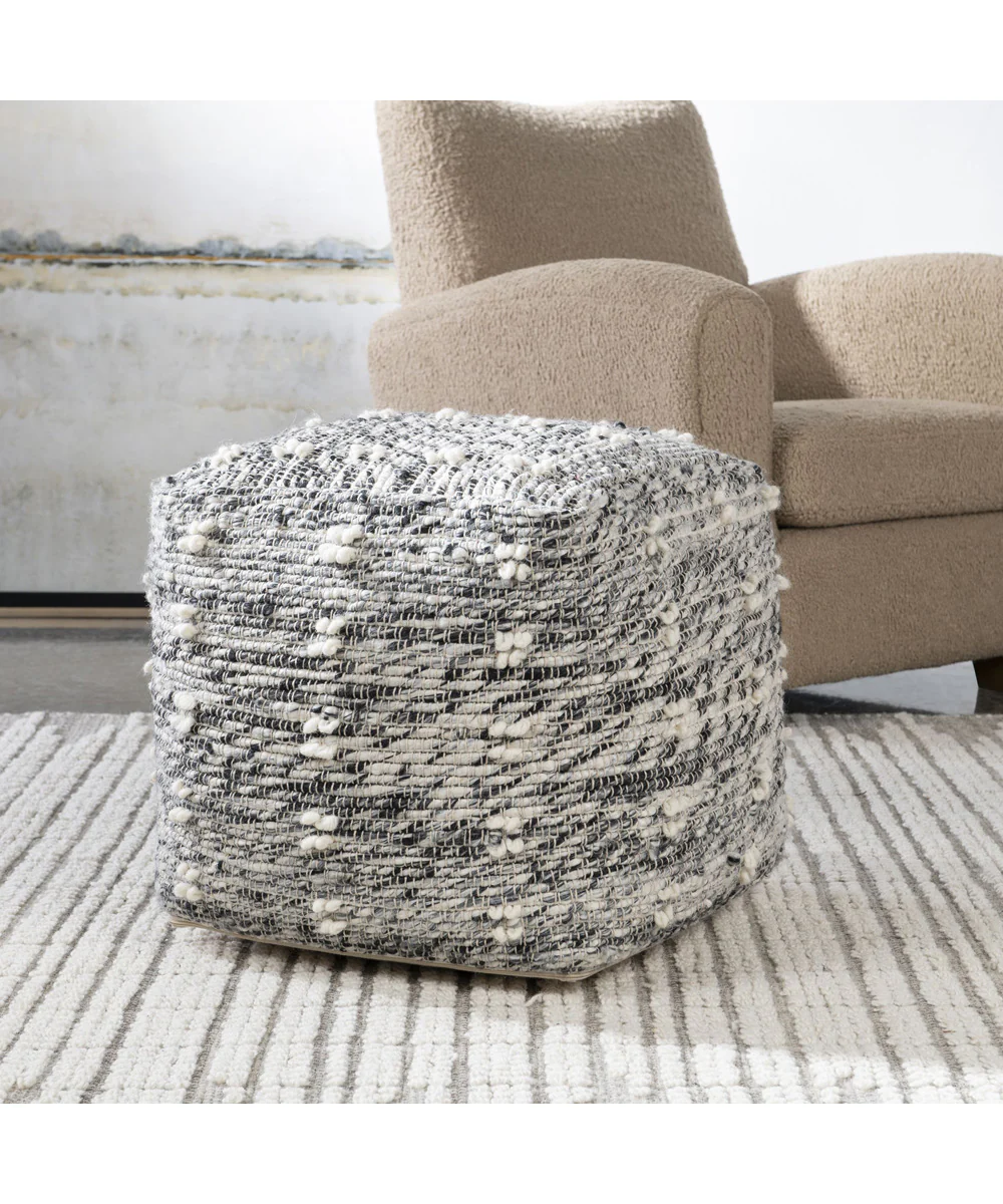 Narol Gray Pouf - Image 3