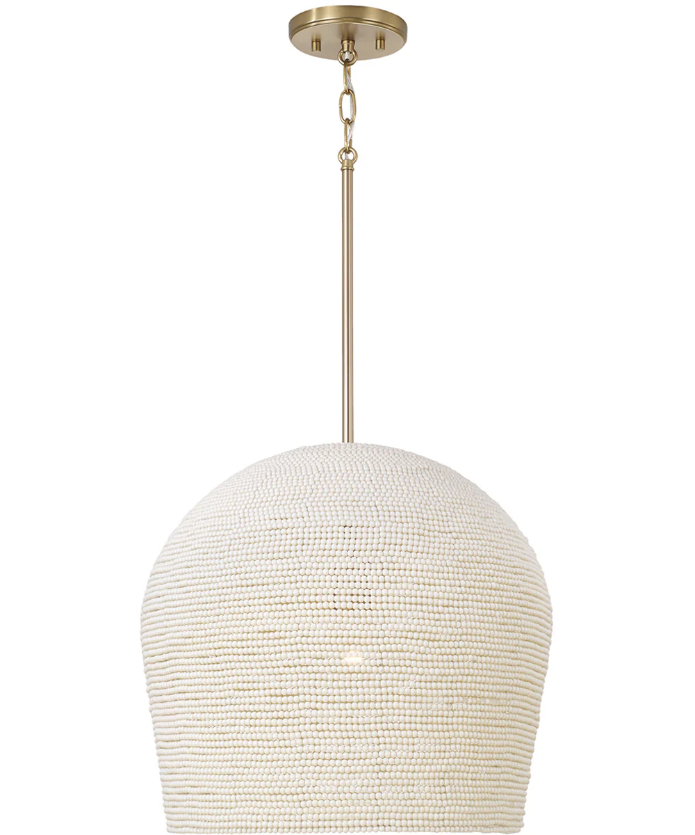 Natalia 1-Light Pendant Aged Brass - Image 2
