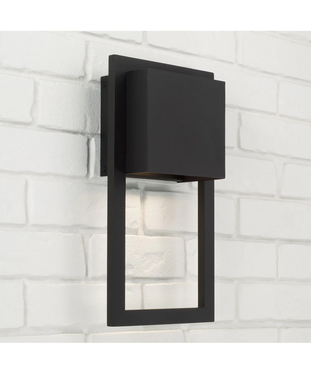 Nate 1-Light Outdoor Wall-Lantern Black - Image 2