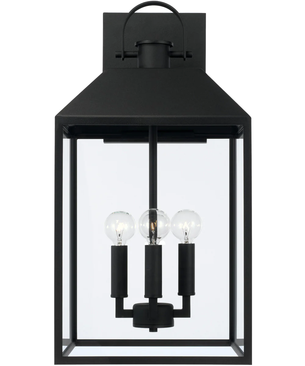 Nelson 4-Light Outdoor Wall-Lantern Black - Image 3