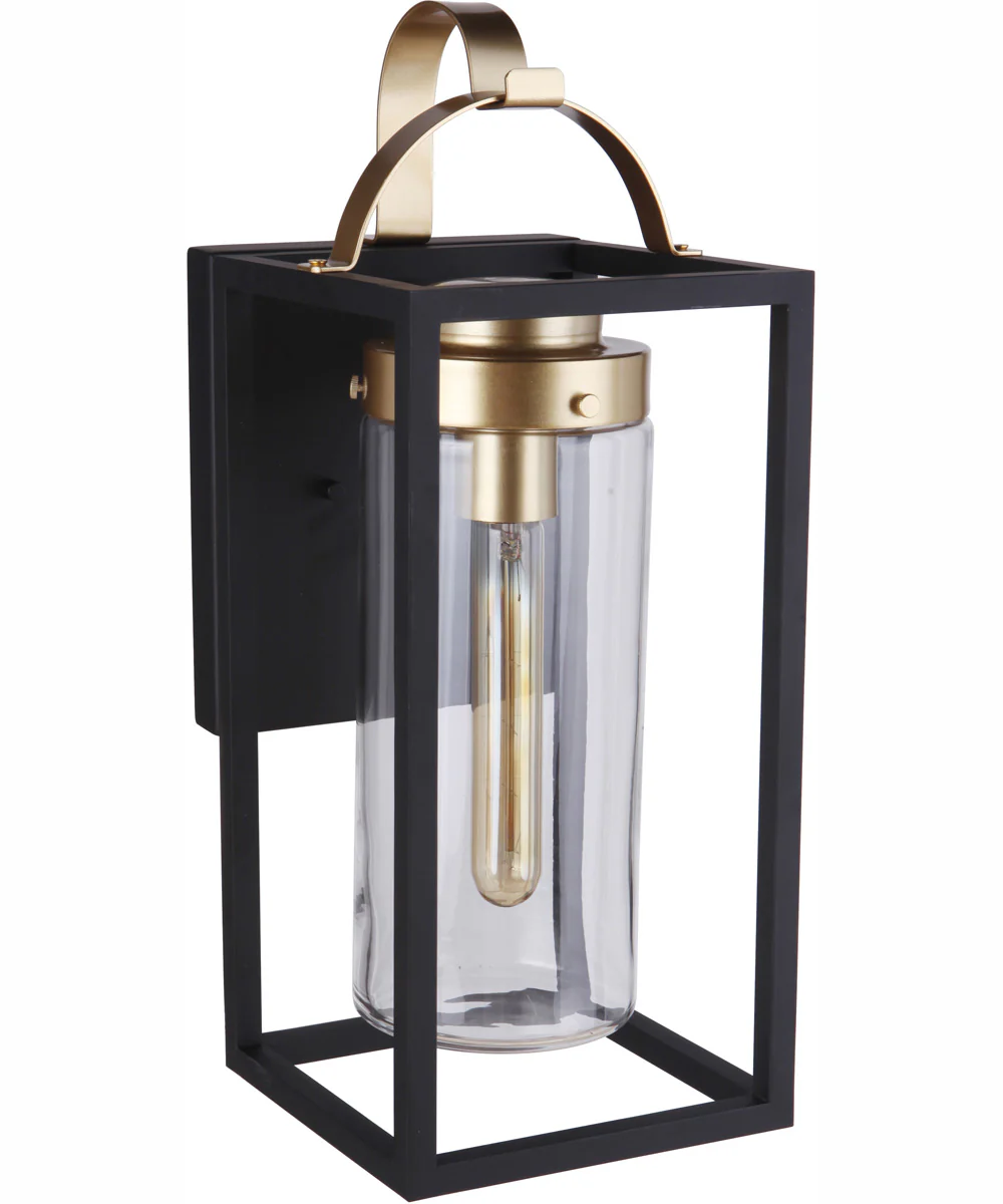 Neo 1-Light Outdoor Wall Lantern Midnight Satin Brass - Image 6