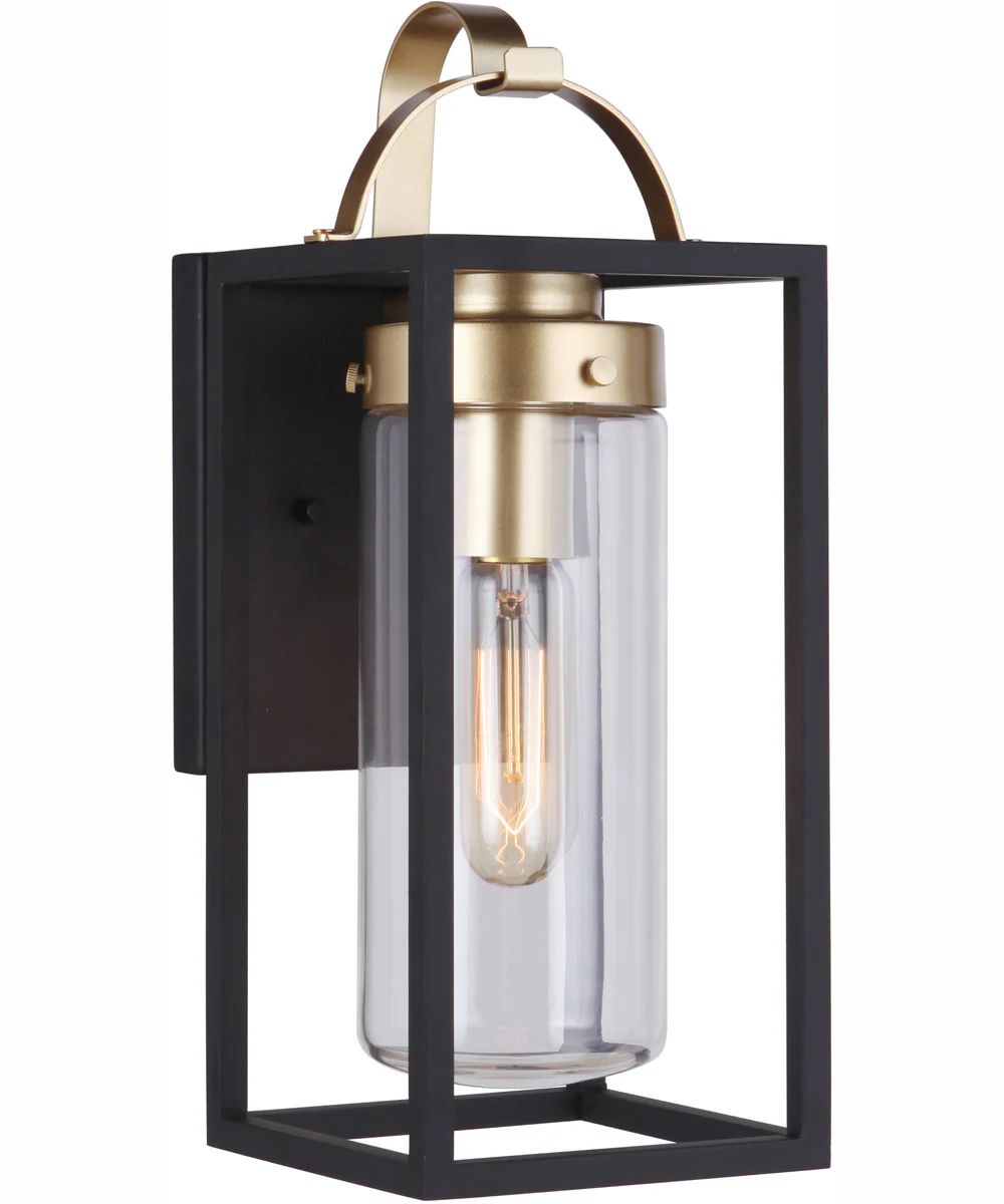 Neo 1-Light Outdoor Wall Lantern Midnight Satin Brass - Image 2