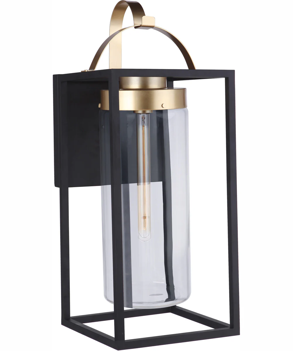 Neo 1-Light Outdoor Wall Lantern Midnight Satin Brass - Image 2
