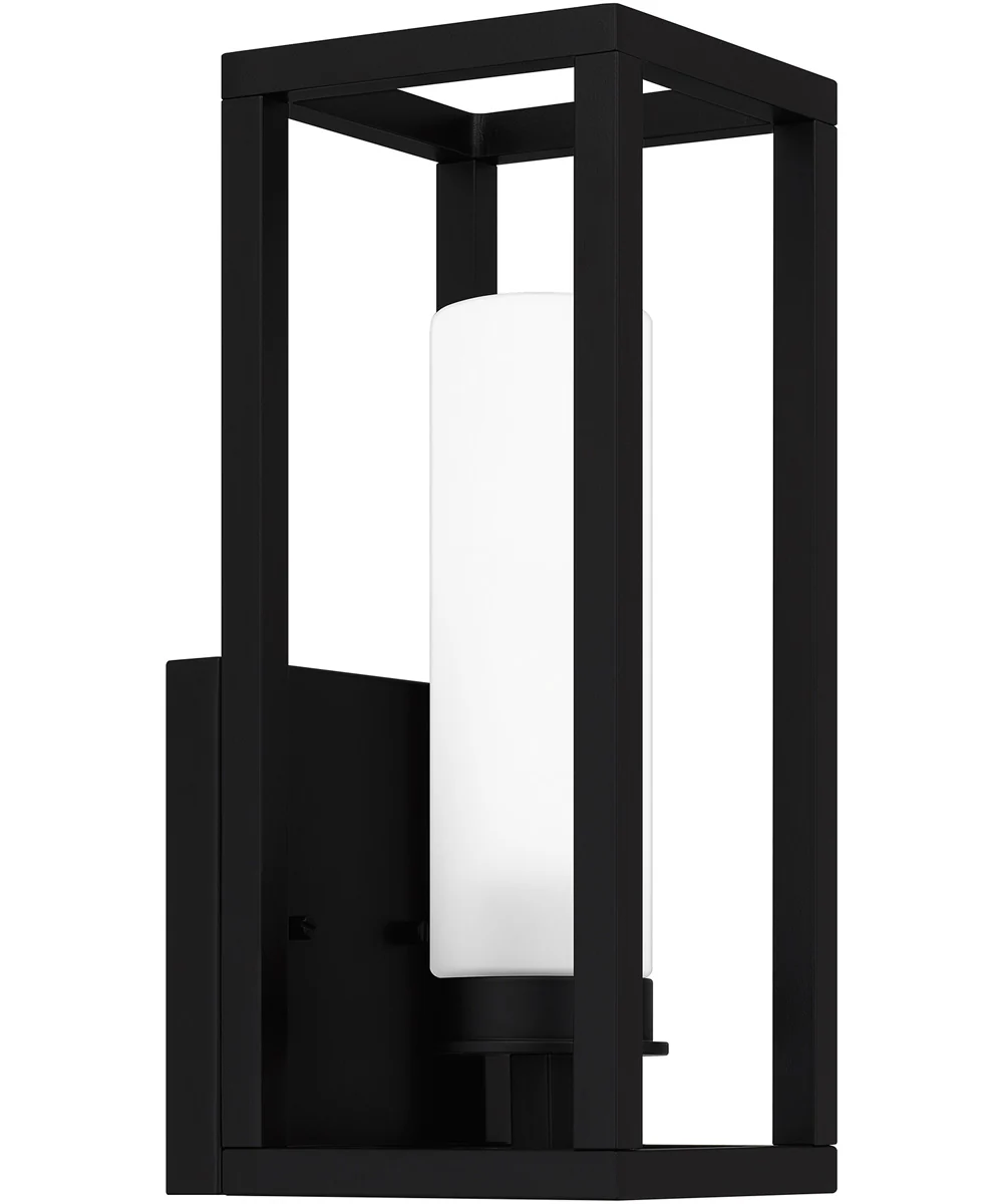 Neville Small 1-light Outdoor Wall Light Coastal Armour Aluminum Matte Black