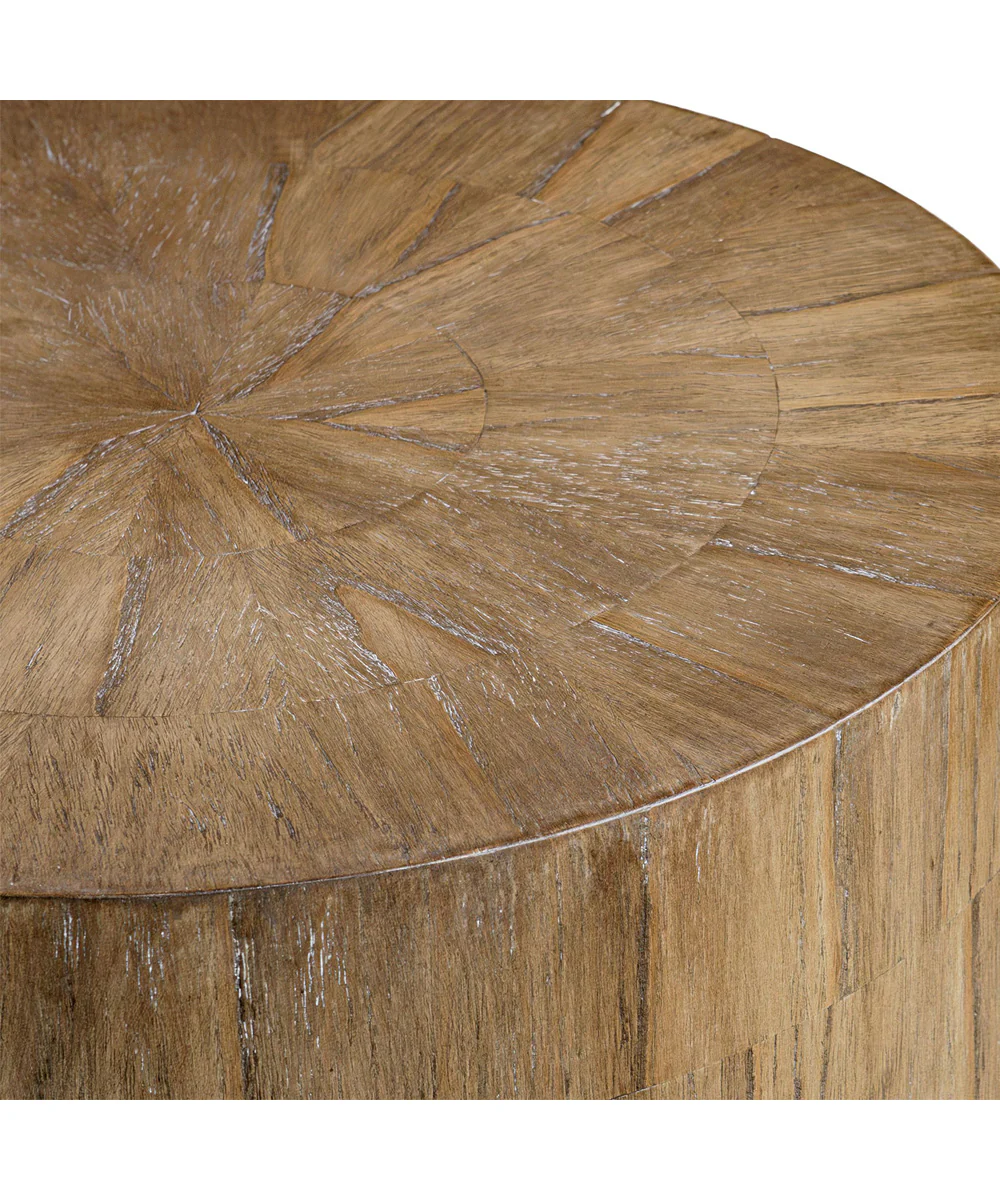 Nevis Wood Cylinder Side Table - Image 3