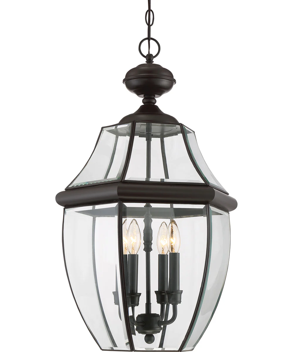 Newbury Extra Large 4-light Outdoor Pendant Light Medici Bronze