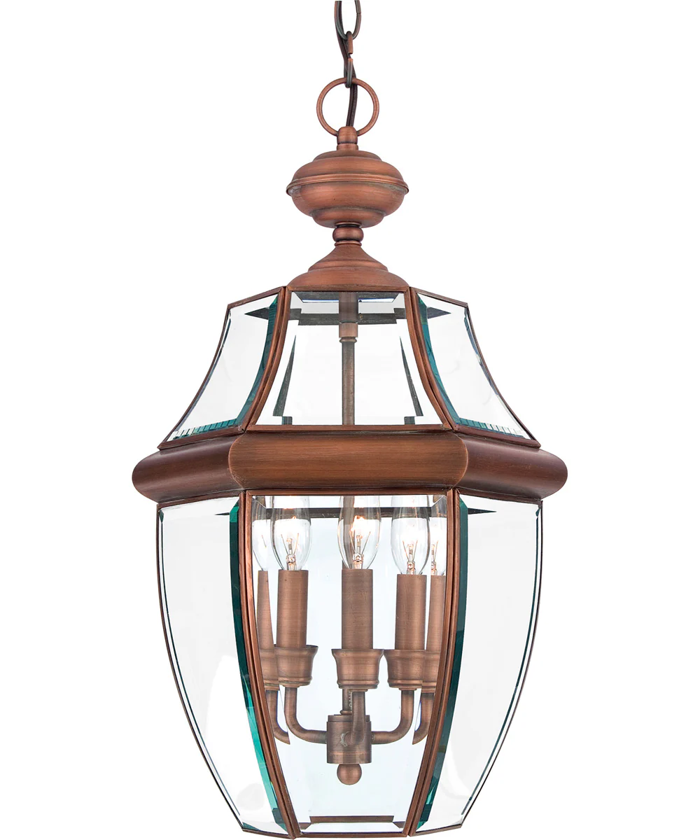 Newbury Large 3-light Outdoor Pendant Light Aged Copper - Image 2