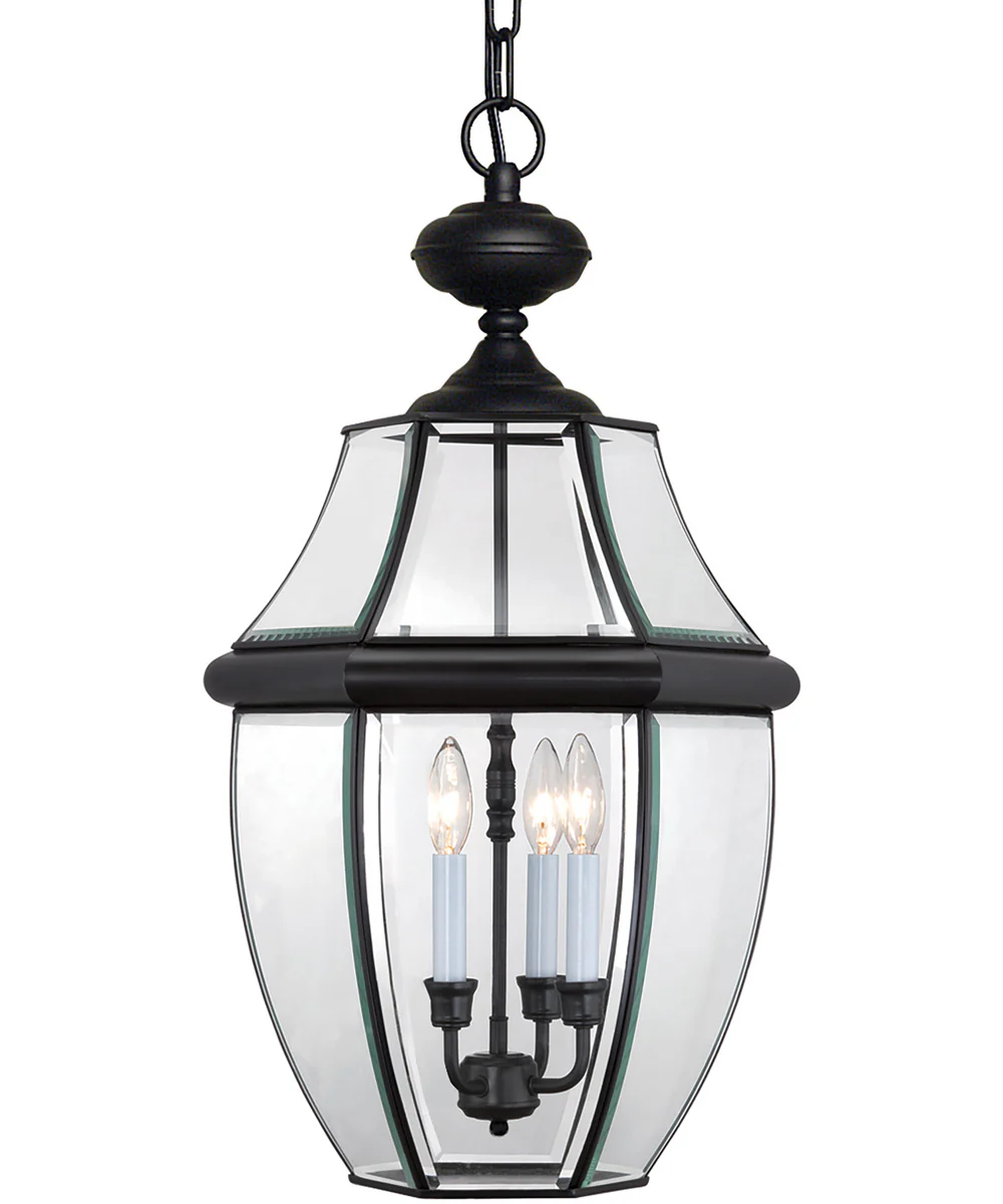 Newbury Large 3-light Outdoor Pendant Light Mystic Black - Image 2