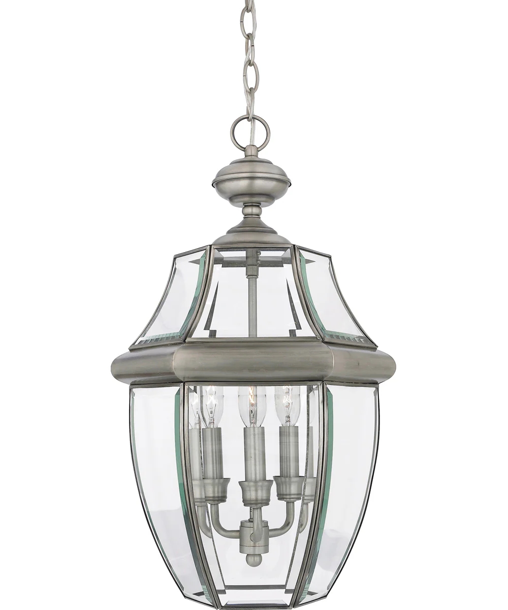 Newbury Large 3-light Outdoor Pendant Light Pewter